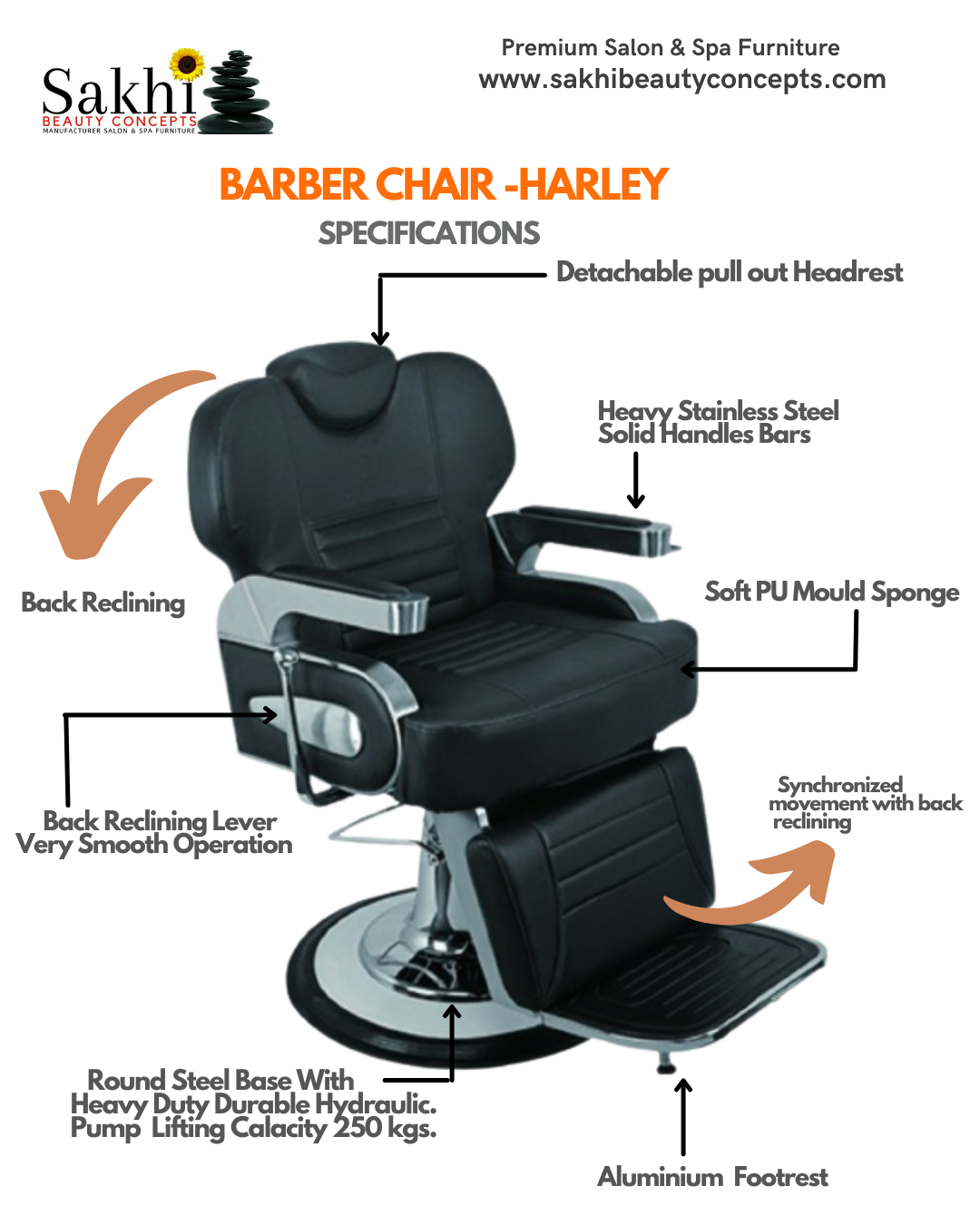 Sakhi Barber Chair - Harley - Image 3